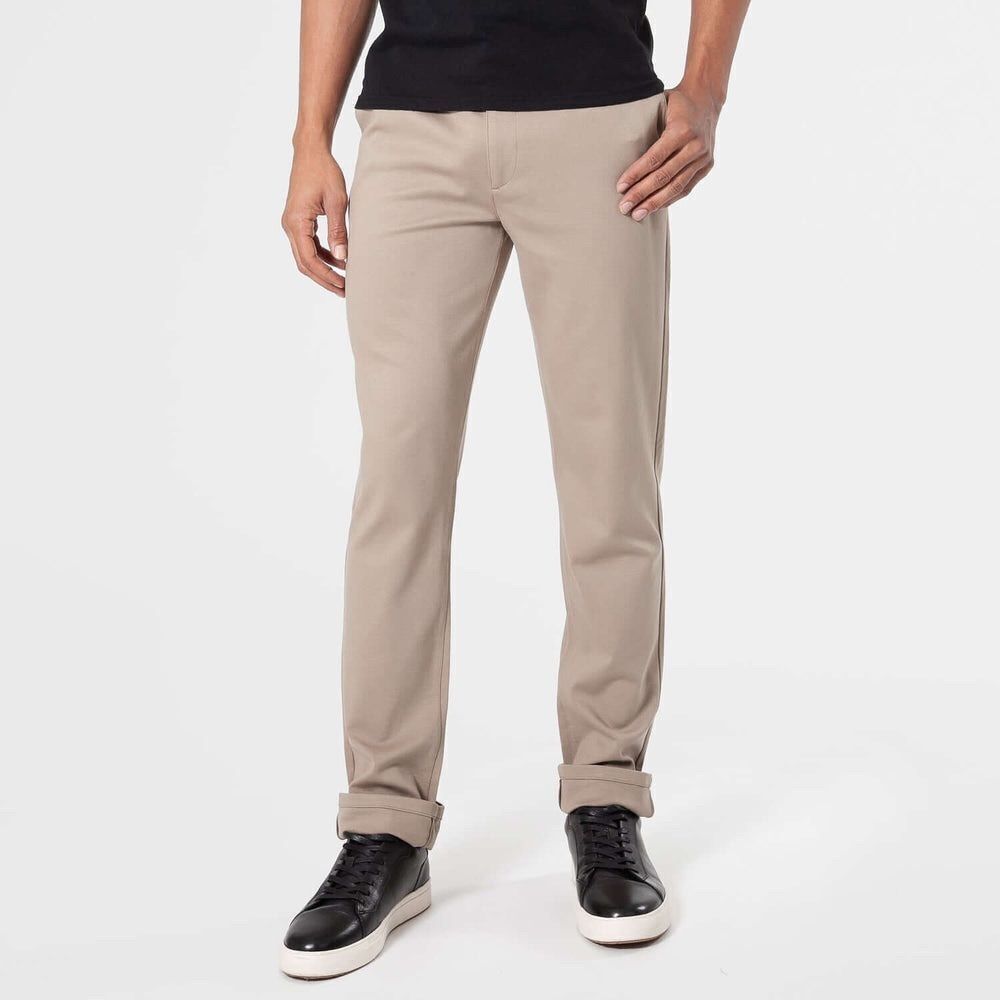 TRUE CLASSICKhaki Slim Comfort Knit Chino Pant in NAVY BLUE Size 36‎